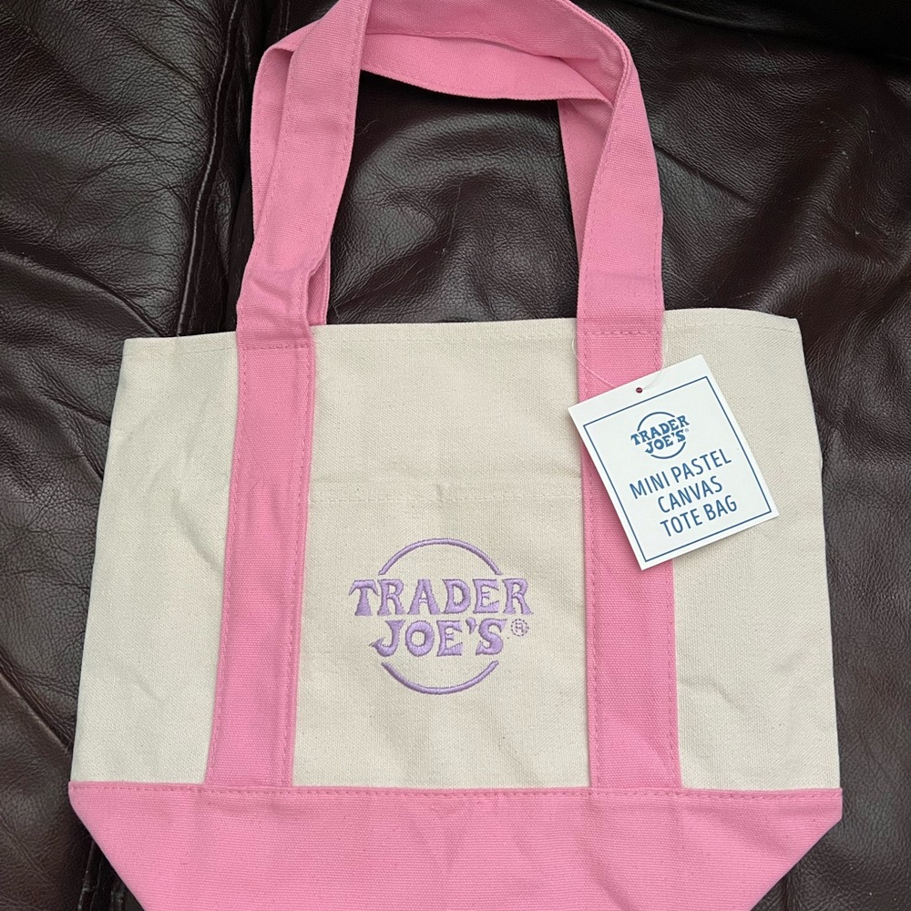 Trader Joe’s Viral Pastel Pink Canvas Mini Tote